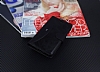 Eiroo Thunder Huawei Y6 Standl Czdanl Siyah Deri Klf - Resim: 1