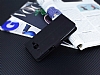 Eiroo Thunder Samsung Galaxy J5 Standl Czdanl Siyah Deri Klf - Resim: 2