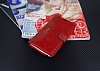 Eiroo Thunder Samsung Galaxy Note 4 Standl Czdanl Krmz Deri Klf - Resim: 1