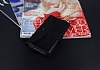 Eiroo Thunder Samsung i9600 Galaxy S5 Standl Czdanl Siyah Deri Klf - Resim: 1