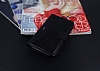 Eiroo Thunder Samsung N7100 Galaxy Note 2 Standl Czdanl Siyah Deri Klf - Resim: 1