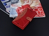 Eiroo Thunder Sony Xperia X Standl Czdanl Krmz Deri Klf - Resim: 1