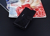 Eiroo Thunder Sony Xperia XA Standl Czdanl Siyah Deri Klf - Resim: 1
