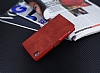 Eiroo Thunder Sony Xperia Z2 Standl Czdanl Krmz Deri Klf - Resim: 2