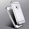 Eiroo Trio Fit iPhone SE / 5 / 5S 3 1 Arada Silver Rubber Klf - Resim: 2