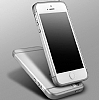 Eiroo Trio Fit iPhone SE / 5 / 5S 3 1 Arada Silver Rubber Klf - Resim: 1