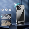 Eiroo With Stand iPhone 14 Pro Standl effaf Silikon Klf - Resim: 3