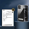 Eiroo With Stand iPhone 14 Pro Standl effaf Silikon Klf - Resim: 12