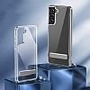 Eiroo With Stand Samsung Galaxy S21 FE 5G Standl effaf Silikon Klf - Resim: 1