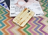 Eiroo Wooden Samsung i9600 Galaxy S5 Metal Kenarl izgili Rubber Klf - Resim: 1