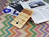 Eiroo Wooden Samsung N9100 Galaxy Note 4 Metal Kenarl izgili Rubber Klf - Resim: 2