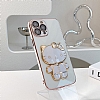 Eiroo Xiaomi Redmi 10 5G Aynal Kitty Standl Beyaz Silikon Klf - Resim: 8