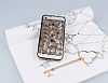Eiroo iPhone SE / 5 / 5S Gold Kristal Klf - Resim: 1