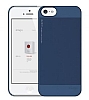 Elago iPhone SE / 5 / 5S S5 OutFit Series Mat Indigo Mavi Rubber Klf - Resim: 4
