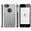 Elago iPhone SE / 5 / 5S Slim Fit 1 Series Metalik Koyu Gri Rubber Klf - Resim: 4