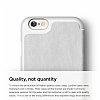 Elago iPhone 6 / 6S Kapakl Beyaz Deri Klf - Resim: 1