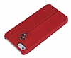 Ferrari iPhone SE / 5 / 5S Deri Krmz Rubber Klf - Resim: 3