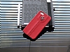Ferrari iPhone SE / 5 / 5S Deri Krmz Rubber Klf - Resim: 1