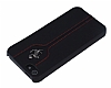 Ferrari iPhone 4 / 4S Deri Siyah Rubber Klf - Resim: 2