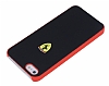 Ferrari iPhone 4 / 4S Krmz izgili Siyah Rubber Klf - Resim: 1