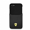 Ferrari iPhone 6 / 6S / 7 / 8 Gerek Deri Karbon Siyah Rubber Klf - Resim: 2