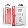 Ferrari iPhone 6 / 6S / 7 / 8 Gerek Deri Karbon Krmz Rubber Klf - Resim: 6