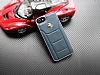 Ferrari iPhone 7 / 8 Gerek Deri Lacivert Rubber Klf - Resim: 1