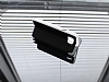 Ferrise Samsung Galaxy Alpha Pencereli Standl Siyah Deri Klf - Resim: 2