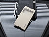 Ferrise Sony Xperia C3 Pencereli Standl Gold Deri Klf - Resim: 1