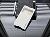 Ferrise Sony Xperia C3 Pencereli Standl Beyaz Deri Klf - Resim: 1