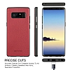 G-Case Duke Series Samsung Galaxy Note 8 Metal Tulu Krmz Deri Klf - Resim: 2