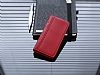Eiroo Book iPhone SE / 5 / 5S Czdanl Yan Kapakl Krmz Gerek Deri Klf - Resim: 3