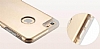G-Case iPhone 6 Plus / 6S Plus Silikon Kenarl Metal Dark Silver Klf - Resim: 3