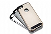 G-Case iPhone 6 / 6S Silikon Kenarl Metal Silver Klf - Resim: 4