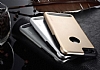 G-Case iPhone 6 / 6S Silikon Kenarl Metal Silver Klf - Resim: 1