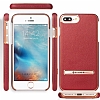 G-Case iPhone 7 Plus / 8 Plus Standl Deri Krmz Rubber Klf - Resim: 3