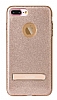 G-Case iPhone 7 Plus / 8 Plus Standl Simli Gold Silikon Klf - Resim: 15