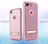 G-Case iPhone 7 Plus / 8 Plus Standl Simli Silver Silikon Klf - Resim: 11