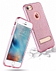 G-Case iPhone 7 Plus / 8 Plus Standl Simli Silver Silikon Klf - Resim: 6