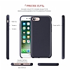 G-Case iPhone 7 / 8 Silikon Kenarl Lacivert Rubber Klf - Resim: 2