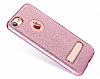 G-Case iPhone 7 Standl Simli Gold Silikon Klf - Resim: 1