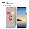 G-Case Samsung Galaxy Note 8 Czdanl nce Yan Kapakl Beyaz Deri Klf - Resim: 5