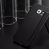 G-Case Samsung Galaxy S6 Edge Plus nce Yan Kapakl Siyah Deri Klf - Resim: 4