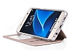 G-Case Samsung Galaxy S7 Manyetik Kapakl Pencereli Siyah Deri Klf - Resim: 1