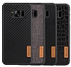 G-Case Samsung Galaxy S8 Deri Desenli Siyah Rubber Klf - Resim: 3