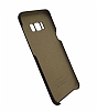 G-Case Samsung Galaxy S8 Plus Deri Grnml Kahverengi Rubber Klf - Resim: 2