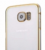 G-Case Samsung i9800 Galaxy S6 Metalik Gold Kenarl Kristal Klf - Resim: 4