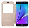 G-Case Sense Samsung Galaxy Note 5 Manyetik Kapakl Pencereli Beyaz Deri Klf - Resim: 1