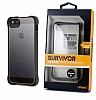 Griffin Survivor Clear iPhone SE / 5 / 5S Siyah Silikon Kenarl Kristal Klf - Resim: 1