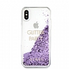 Guess Glitter iPhone X / XS Simli Mor Silikon Klf - Resim: 2